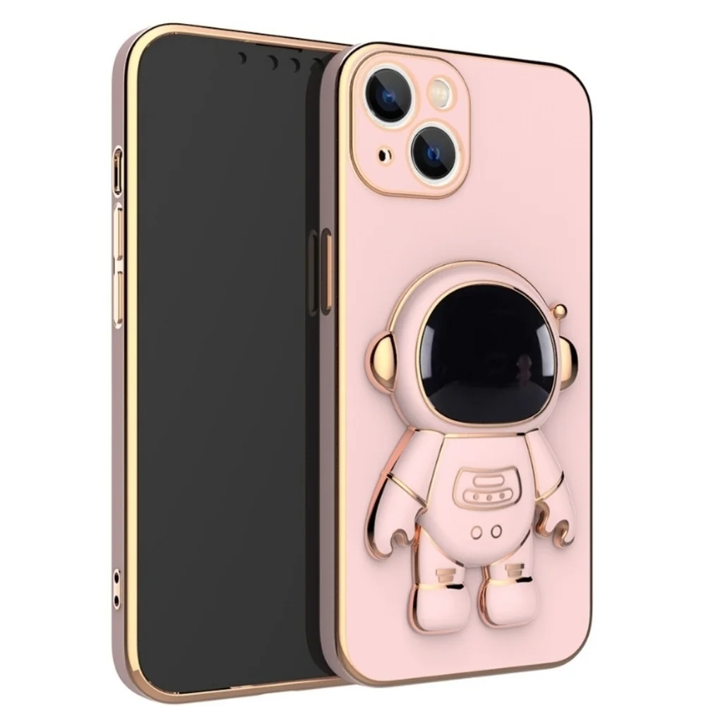 iPhone 13 3D Astronaut Phone Stand Pink Phone Case NWT